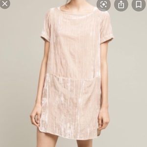 Floreat Anthropologie Gold Velvet Dress XS/S